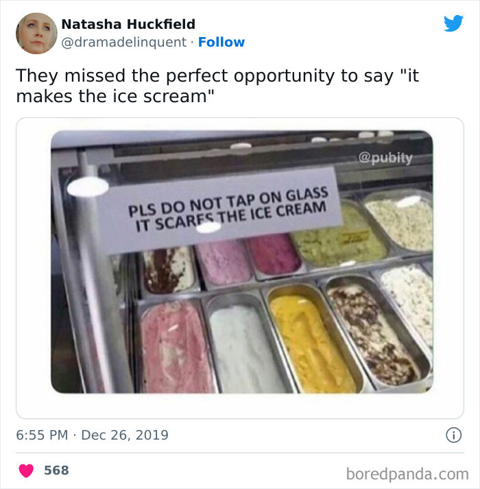 It makes the ice cream
