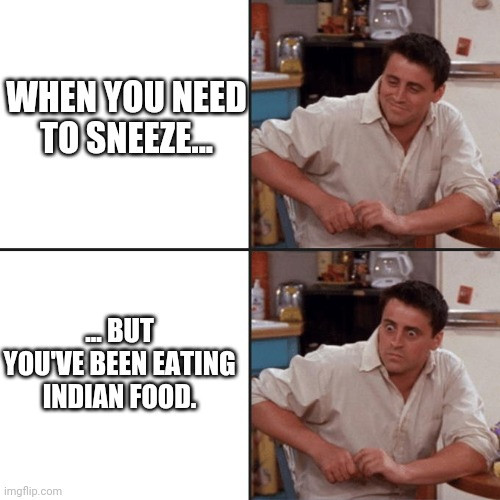 When you need to snezze, but you've eaten Indian food
