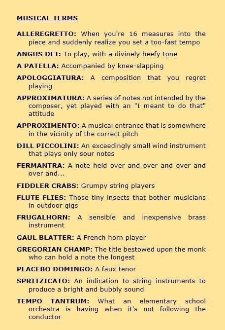 Musical terms