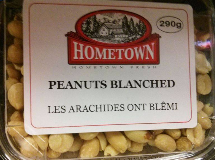Peanuts blanched / Les arachides ont blêmi