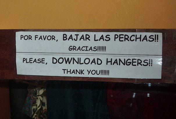 Por favor, bajar las perchas!! / Please, download hangers!!